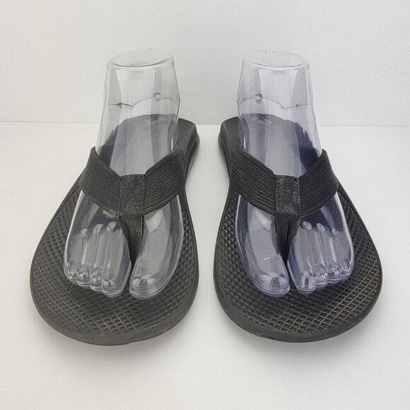 Chaco Mens Size 8 Black Thong Flip Flop Waterproof Sport Sandals - Picture 2 of 9